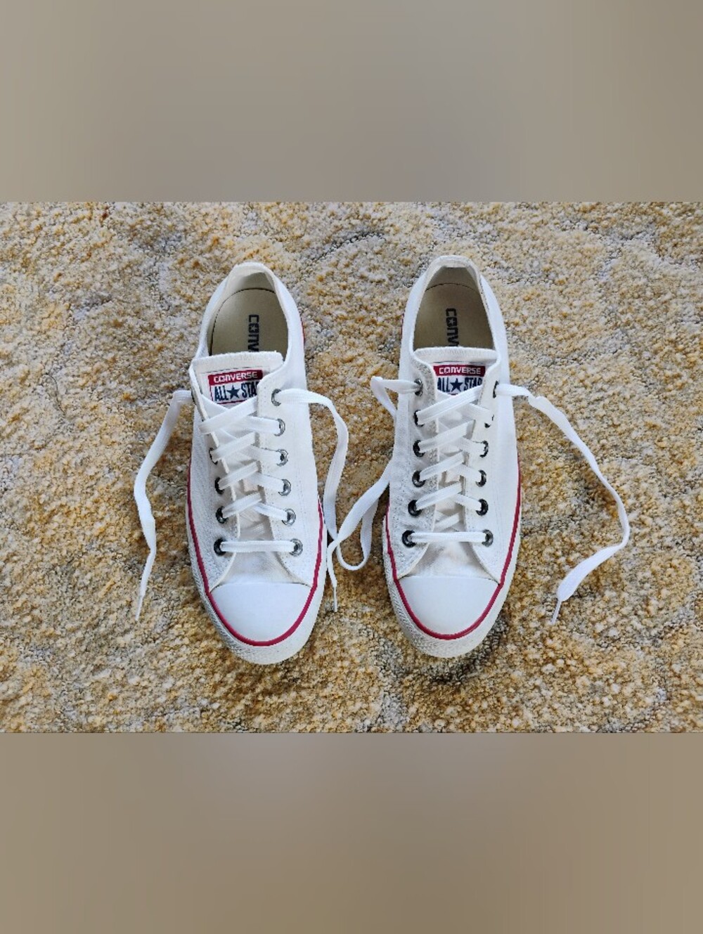 *EUC* CONVERSE WHITE SNEAKERS men's 7.5, women's 9.5